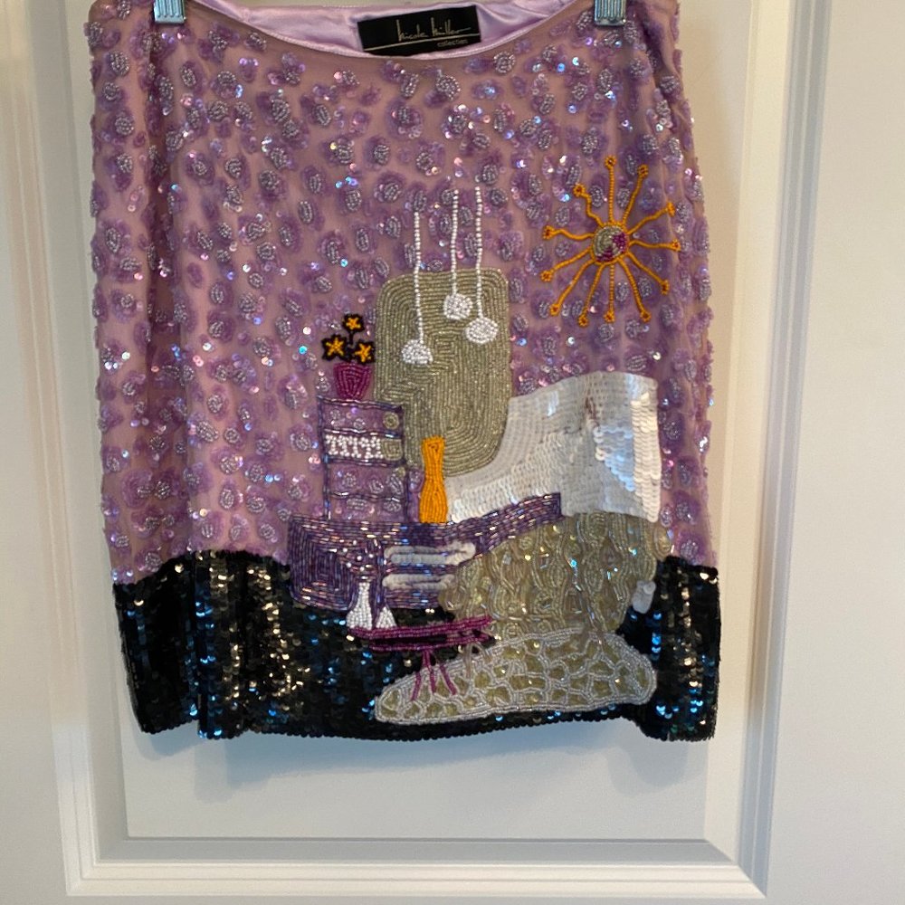 Nicole Miller | Beaded Mini Skirt (4)